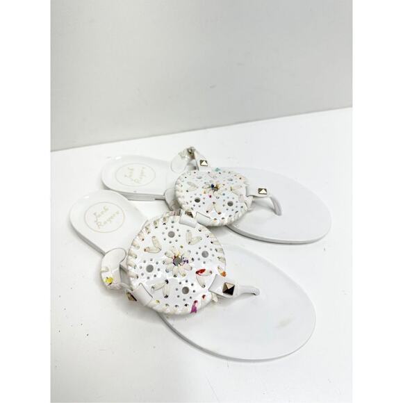 Jack Rogers Sandals Womens Size 5‎ White Georgica Jelly Slip On Flats - Picture 3 of 9